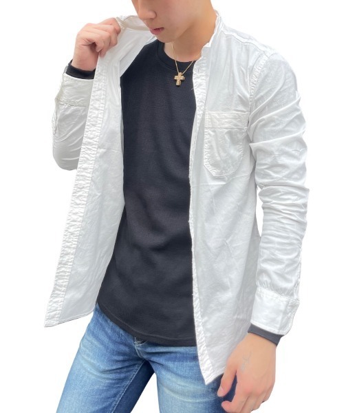 COOK JEANS(クックジーンズ)の「ワッフルクルーロンT(Tシャツ/カットソー・メンズ・グレー/ブラック/ホワイト・LARGE/X-LARGE/MEDIUM)」の8枚目の写真