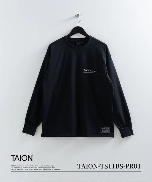 TAION（タイオン）の「【TAION(タイオン)】〈ユニセックス〉ファンクションT UV 接触冷感 抗菌 速乾 ストレッチ ロングスリーブ ロゴ Tシャツ-レギュラー（Tシャツ/カットソー・メンズ・ホワイト/ブラック・M/L/XL）」の5枚目の写真