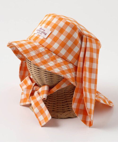 apres les cours（アプレレクール）の「little bunny うさ耳ベビーバケットハット（ハット・キッズ・グリーン/オレンジ・46/48）」の12枚目の写真