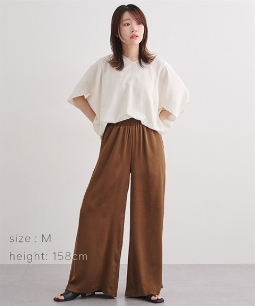 Maison INNESS(メゾンアイネス)の「ドライワッシャー立体フォルムブラウス(シャツ/ブラウス・レディース・モカ/チャコール/オフホワイト・5L~6L/3L~4L/L~LL/S~M)」の11枚目の写真