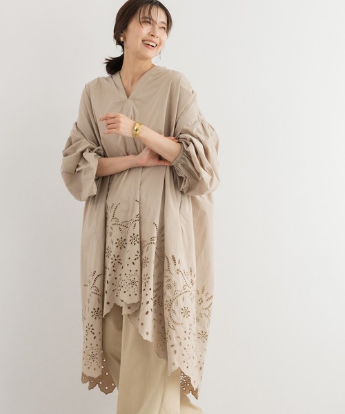 BARNYARDSTORM(バンヤードストーム)の「BARNYARDSTORM / エンブロイダリーコットンワンピース / ハンドウォッシャブル(ワンピース・レディース・ホワイト/グリーン/ベージュ・FREE)」の19枚目の写真