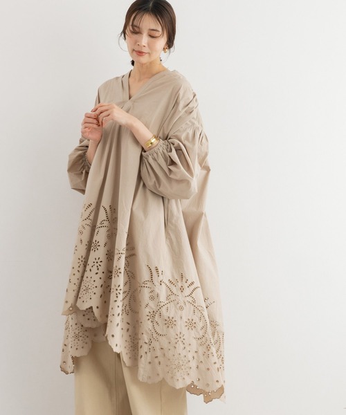 BARNYARDSTORM(バンヤードストーム)の「BARNYARDSTORM / エンブロイダリーコットンワンピース / ハンドウォッシャブル(ワンピース・レディース・ホワイト/グリーン/ベージュ・FREE)」の20枚目の写真