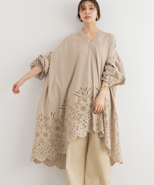 BARNYARDSTORM(バンヤードストーム)の「BARNYARDSTORM / エンブロイダリーコットンワンピース / ハンドウォッシャブル(ワンピース・レディース・ホワイト/グリーン/ベージュ・FREE)」の21枚目の写真