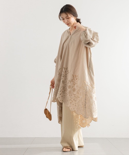 BARNYARDSTORM(バンヤードストーム)の「BARNYARDSTORM / エンブロイダリーコットンワンピース / ハンドウォッシャブル(ワンピース・レディース・ホワイト/グリーン/ベージュ・FREE)」の22枚目の写真