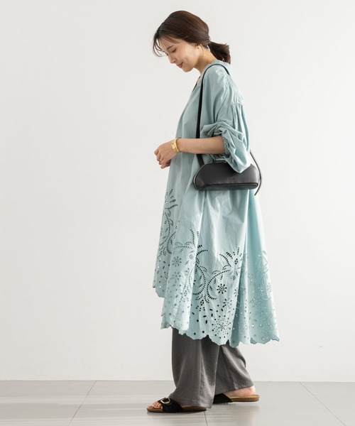 BARNYARDSTORM(バンヤードストーム)の「BARNYARDSTORM / エンブロイダリーコットンワンピース / ハンドウォッシャブル(ワンピース・レディース・ホワイト/グリーン/ベージュ・FREE)」の17枚目の写真