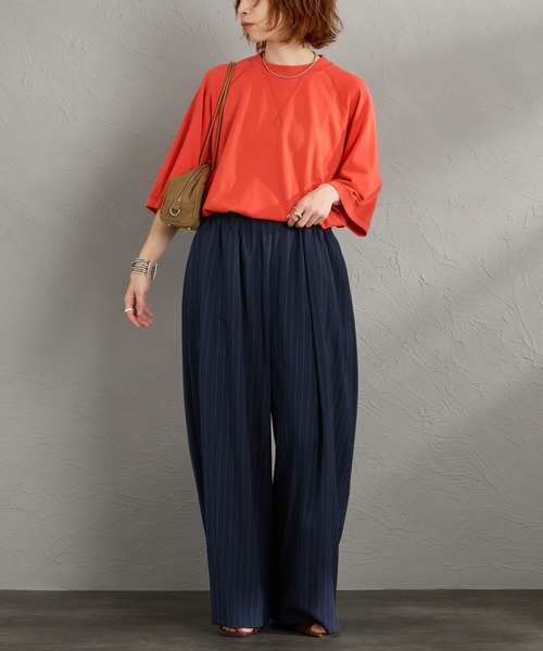 THE SHINZONE（ザ　シンゾーン）の「[THE SHINZONE/ザ シンゾーン] ガゼット ハーフスリーブスウェットＴシャツ（スウェット・レディース・グレー/レッド/ネイビー・0）」の22枚目の写真