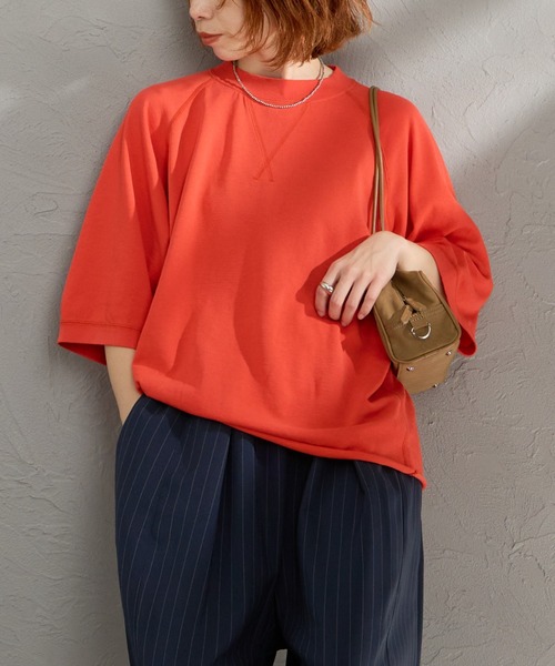 THE SHINZONE（ザ　シンゾーン）の「[THE SHINZONE/ザ シンゾーン] ガゼット ハーフスリーブスウェットＴシャツ（スウェット・レディース・グレー/レッド/ネイビー・0）」の19枚目の写真