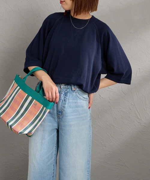 THE SHINZONE（ザ　シンゾーン）の「[THE SHINZONE/ザ シンゾーン] ガゼット ハーフスリーブスウェットＴシャツ（スウェット・レディース・グレー/レッド/ネイビー・0）」の6枚目の写真