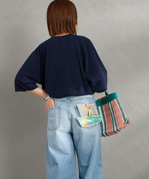 THE SHINZONE（ザ　シンゾーン）の「[THE SHINZONE/ザ シンゾーン] ガゼット ハーフスリーブスウェットＴシャツ（スウェット・レディース・グレー/レッド/ネイビー・0）」の8枚目の写真