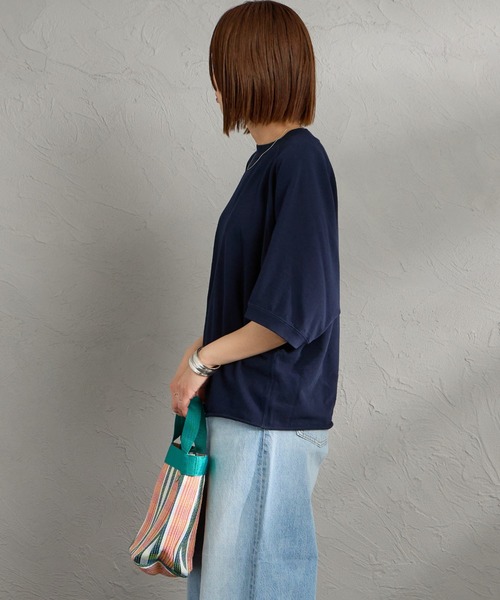 THE SHINZONE（ザ　シンゾーン）の「[THE SHINZONE/ザ シンゾーン] ガゼット ハーフスリーブスウェットＴシャツ（スウェット・レディース・グレー/レッド/ネイビー・0）」の12枚目の写真