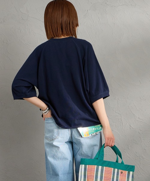 THE SHINZONE（ザ　シンゾーン）の「[THE SHINZONE/ザ シンゾーン] ガゼット ハーフスリーブスウェットＴシャツ（スウェット・レディース・グレー/レッド/ネイビー・0）」の13枚目の写真