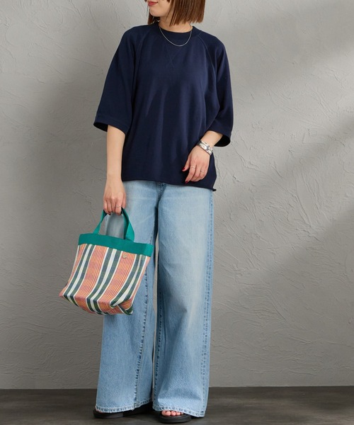 THE SHINZONE（ザ　シンゾーン）の「[THE SHINZONE/ザ シンゾーン] ガゼット ハーフスリーブスウェットＴシャツ（スウェット・レディース・グレー/レッド/ネイビー・0）」の14枚目の写真