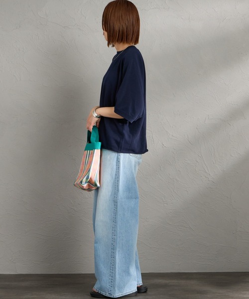 THE SHINZONE（ザ　シンゾーン）の「[THE SHINZONE/ザ シンゾーン] ガゼット ハーフスリーブスウェットＴシャツ（スウェット・レディース・グレー/レッド/ネイビー・0）」の15枚目の写真