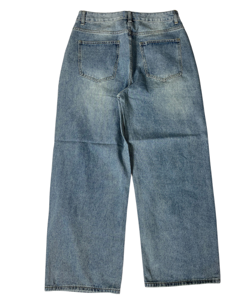 SK8ER ROCK(スケーターロック)の「Patchwork Denim Wide Pants ((beige blue))(デニムパンツ・レディース・その他・SMALL/MEDIUM/LARGE)」の3枚目の写真