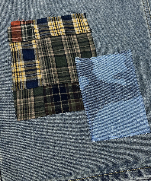 SK8ER ROCK(スケーターロック)の「Patchwork Denim Wide Pants ((beige blue))(デニムパンツ・レディース・その他・SMALL/MEDIUM/LARGE)」の7枚目の写真