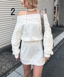 ピグメントオフショルワンピース