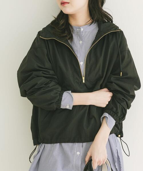 ITEMS URBANRESEARCH（アイテムズ アーバンリサーチ）の「アノラックフーディーブルゾン（ブルゾン・レディース・ホワイト系その他/キャメル/ブラック・FREE）」の15枚目の写真