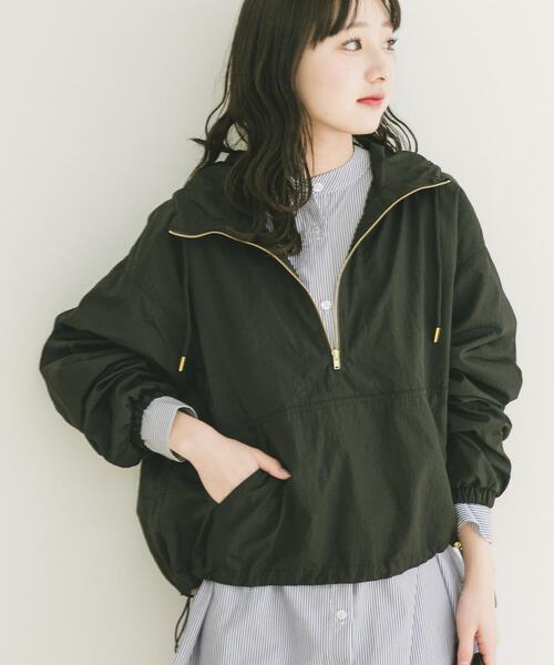 ITEMS URBANRESEARCH（アイテムズ アーバンリサーチ）の「アノラックフーディーブルゾン（ブルゾン・レディース・ホワイト系その他/キャメル/ブラック・FREE）」の12枚目の写真