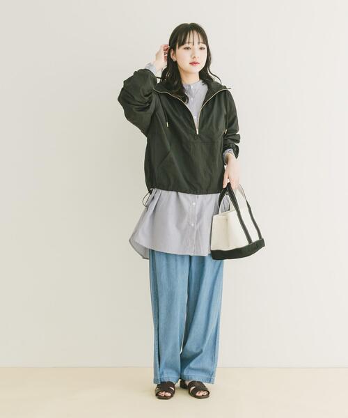 ITEMS URBANRESEARCH（アイテムズ アーバンリサーチ）の「アノラックフーディーブルゾン（ブルゾン・レディース・ホワイト系その他/キャメル/ブラック・FREE）」の11枚目の写真