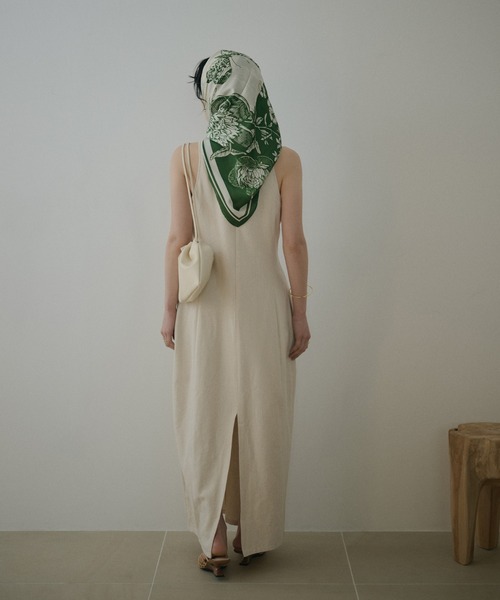 LAULEN(ローレン)の「cotton cocoon sleeveless long dress /コットンコクーンノースリーブロングドレス(ワンピース・レディース・ブラック/ベージュ・S/M)」の7枚目の写真