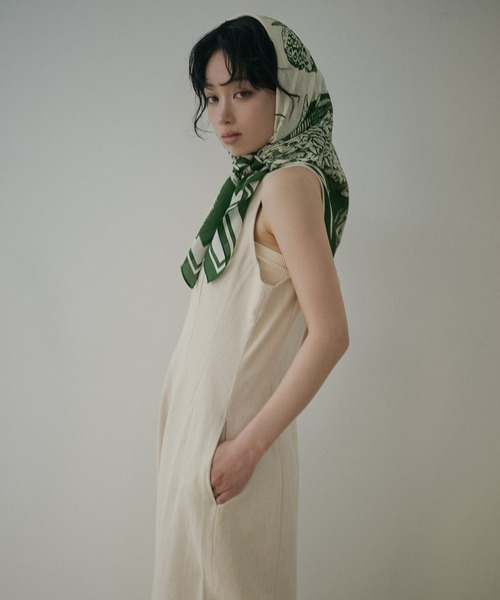 LAULEN(ローレン)の「cotton cocoon sleeveless long dress /コットンコクーンノースリーブロングドレス(ワンピース・レディース・ブラック/ベージュ・S/M)」の8枚目の写真