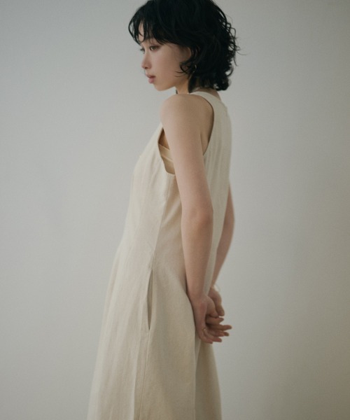 LAULEN(ローレン)の「cotton cocoon sleeveless long dress /コットンコクーンノースリーブロングドレス(ワンピース・レディース・ブラック/ベージュ・S/M)」の10枚目の写真