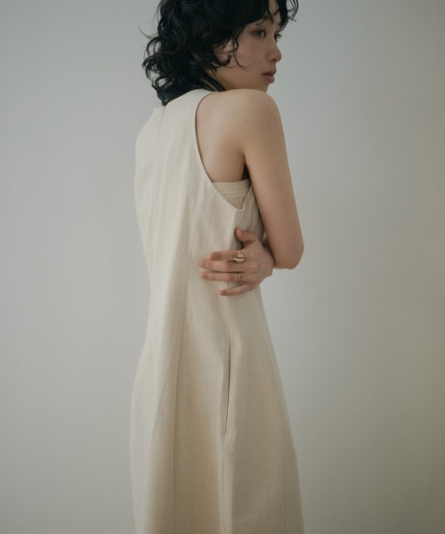LAULEN(ローレン)の「cotton cocoon sleeveless long dress /コットンコクーンノースリーブロングドレス(ワンピース・レディース・ブラック/ベージュ・S/M)」の11枚目の写真