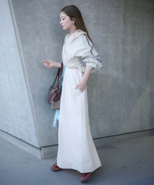LAULEN(ローレン)の「cotton cocoon sleeveless long dress /コットンコクーンノースリーブロングドレス(ワンピース・レディース・ブラック/ベージュ・S/M)」の16枚目の写真