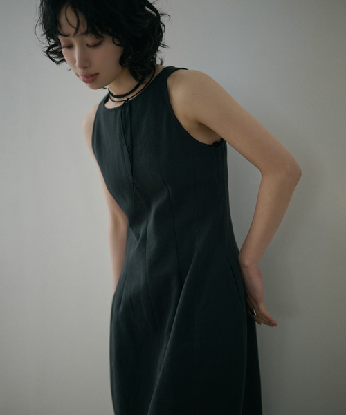 LAULEN(ローレン)の「cotton cocoon sleeveless long dress /コットンコクーンノースリーブロングドレス(ワンピース・レディース・ブラック/ベージュ・S/M)」の22枚目の写真
