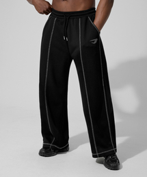 DRIX（ドリックス）の「オーバーロックステッチスウェットワイドパンツ_ブラック（スウェットパンツ）」