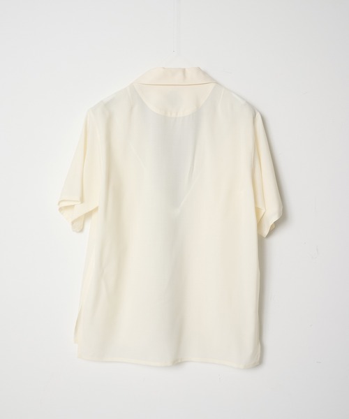 ETHOSENS(エトセンス)の「【ETHOSENS】別注 S/S shirts(シャツ/ブラウス・メンズ・ネイビー/ホワイト・1/2)」の3枚目の写真