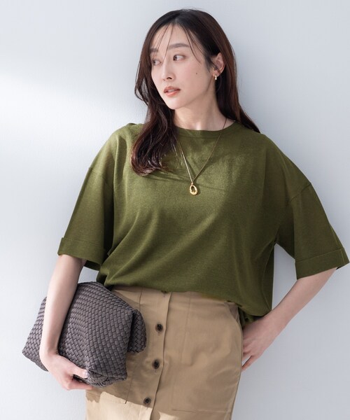 セール】【アンサンブル可/Tシャツ風/ゆったり】リラックスニット