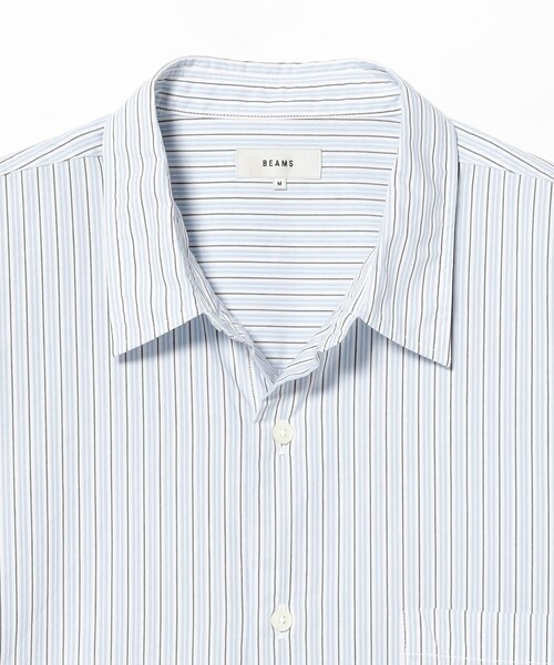 BEAMS(ビームス)の「ブロードストライプ シャツ【リラックスフィット】(シャツ/ブラウス・メンズ・グレー/サックスブルー・M/L/S/XL)」の10枚目の写真