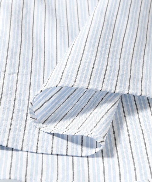 BEAMS(ビームス)の「ブロードストライプ シャツ【リラックスフィット】(シャツ/ブラウス・メンズ・グレー/サックスブルー・M/L/S/XL)」の13枚目の写真