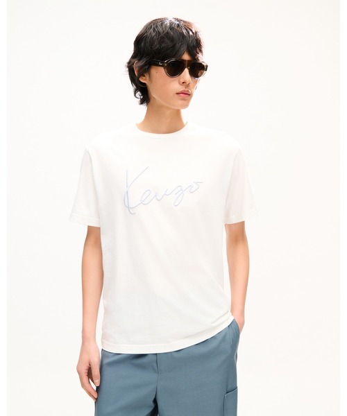 KENZO（ケンゾー）の「'KENZO Signature' エンブロイダリー Tシャツ イン コットン（Tシャツ/カットソー・メンズ・ホワイト系その他・X-LARGE/X-SMALL/LARGE/SMALL/MEDIUM/XX-LARGE）」の3枚目の写真
