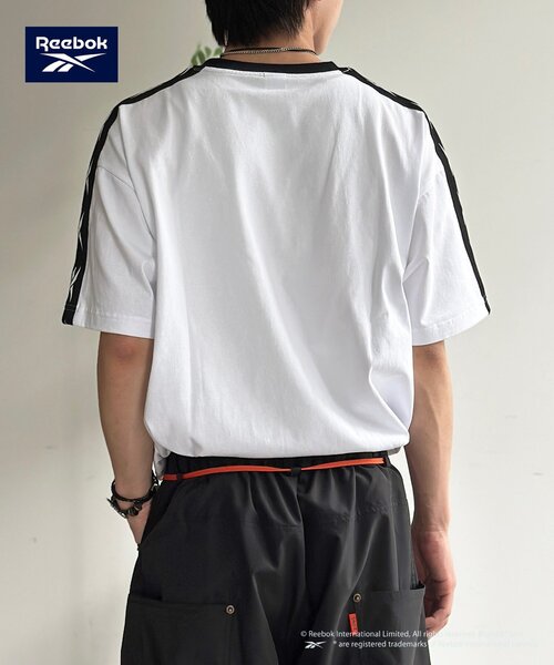 Reebok(リーボック)の「【Reebok】肩ラインT(Tシャツ/カットソー・レディース・サックスブルー/チャコールグレー/ホワイト・MEDIUM/LARGE)」の10枚目の写真