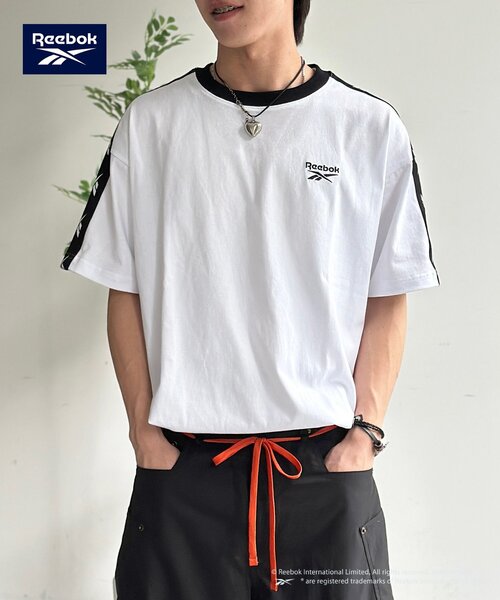Reebok(リーボック)の「【Reebok】肩ラインT(Tシャツ/カットソー・レディース・サックスブルー/チャコールグレー/ホワイト・MEDIUM/LARGE)」の12枚目の写真