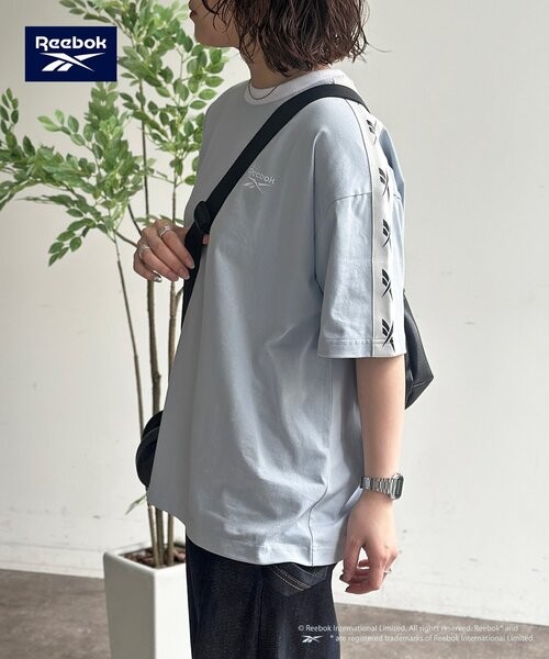 Reebok(リーボック)の「【Reebok】肩ラインT(Tシャツ/カットソー・レディース・サックスブルー/チャコールグレー/ホワイト・MEDIUM/LARGE)」の19枚目の写真