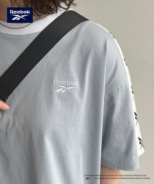 Reebok(リーボック)の「【Reebok】肩ラインT(Tシャツ/カットソー・レディース・サックスブルー/チャコールグレー/ホワイト・MEDIUM/LARGE)」の22枚目の写真