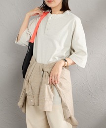 Healthknit（ヘルスニット）の「[HEALTHKNIT ヘルスニット] 別注 ビックシルエット ヘンリーネックTシャツ（Tシャツ/カットソー）」