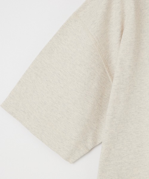Healthknit（ヘルスニット）の「[HEALTHKNIT/ヘルスニット] 別注 ビックシルエット ヘンリーネックTシャツ（Tシャツ/カットソー・レディース・ベージュ/オートミール/ブラック・M/L/XL）」の6枚目の写真