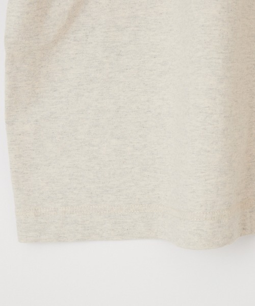 Healthknit（ヘルスニット）の「[HEALTHKNIT/ヘルスニット] 別注 ビックシルエット ヘンリーネックTシャツ（Tシャツ/カットソー・レディース・ベージュ/オートミール/ブラック・M/L/XL）」の7枚目の写真