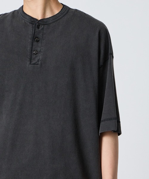 Healthknit（ヘルスニット）の「[HEALTHKNIT/ヘルスニット] 別注 ビックシルエット ヘンリーネックTシャツ（Tシャツ/カットソー・レディース・ベージュ/オートミール/ブラック・M/L/XL）」の11枚目の写真