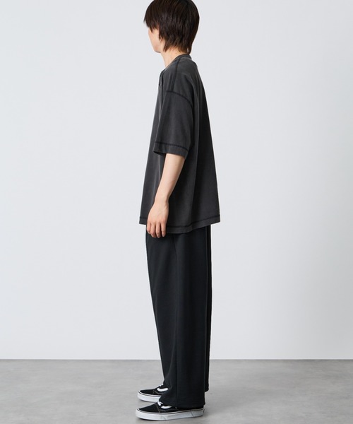 Healthknit（ヘルスニット）の「[HEALTHKNIT/ヘルスニット] 別注 ビックシルエット ヘンリーネックTシャツ（Tシャツ/カットソー・レディース・ベージュ/オートミール/ブラック・M/L/XL）」の9枚目の写真