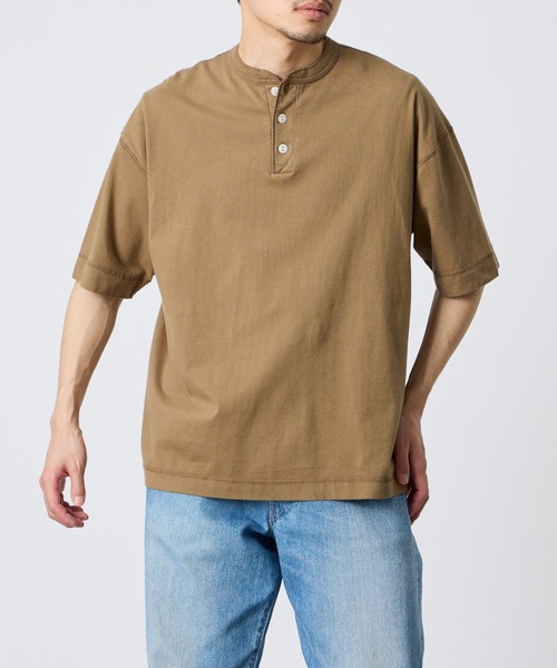 Healthknit（ヘルスニット）の「[HEALTHKNIT/ヘルスニット] 別注 ビックシルエット ヘンリーネックTシャツ（Tシャツ/カットソー・レディース・ベージュ/オートミール/ブラック・M/L/XL）」の22枚目の写真