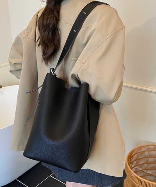 Miniministore(ミニミニストア)の「大容量トートバッグ ミニポーチ付き 上品(トートバッグ・レディース・ダークブラウン/ブラウン/グレイッシュベージュ/ブラック/キャメル・FREE)」の22枚目の写真
