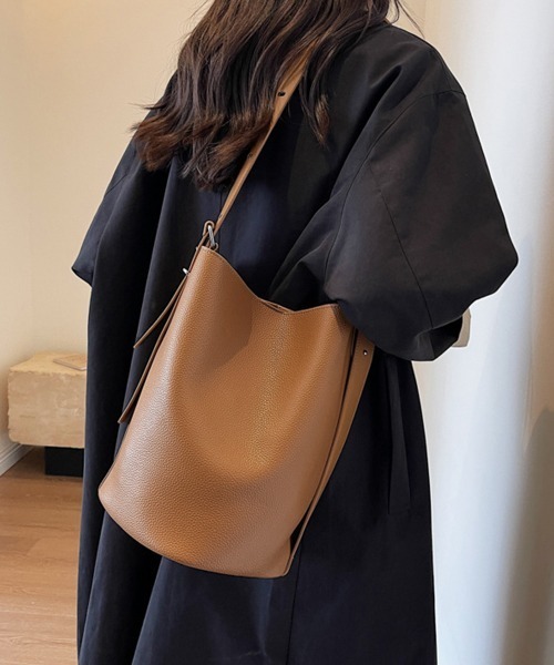Miniministore(ミニミニストア)の「大容量トートバッグ ミニポーチ付き 上品(トートバッグ・レディース・ダークブラウン/ブラウン/グレイッシュベージュ/ブラック/キャメル・FREE)」の18枚目の写真