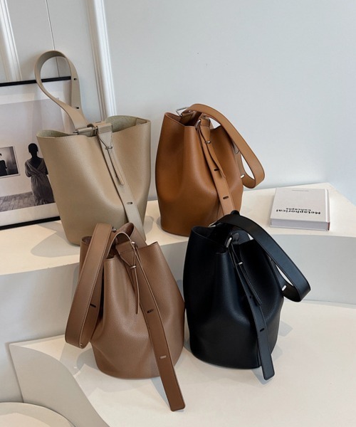 Miniministore(ミニミニストア)の「大容量トートバッグ ミニポーチ付き 上品(トートバッグ・レディース・ダークブラウン/ブラウン/グレイッシュベージュ/ブラック/キャメル・FREE)」の11枚目の写真