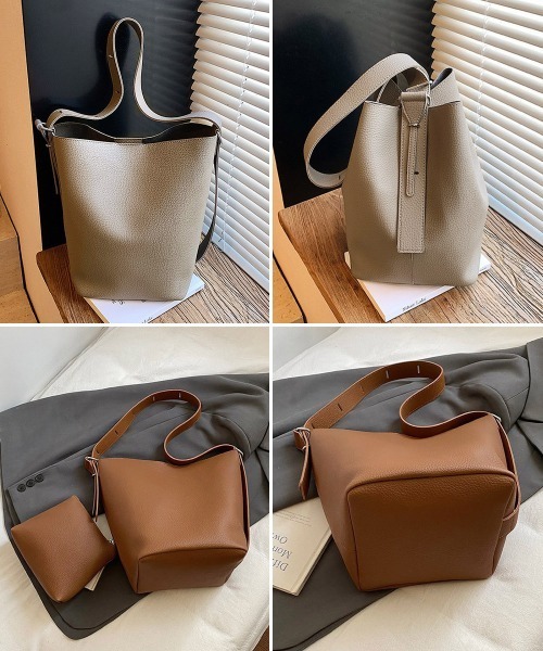 Miniministore(ミニミニストア)の「大容量トートバッグ ミニポーチ付き 上品(トートバッグ・レディース・ダークブラウン/ブラウン/グレイッシュベージュ/ブラック/キャメル・FREE)」の13枚目の写真