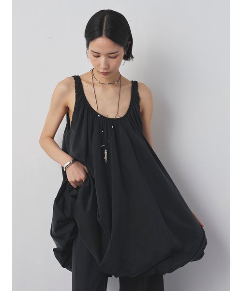 MIESROHE(ミースロエ)の「【セットアップ対応】【洗える】キュプラバルーンギャザーミニワンピース(ワンピース・レディース・モカ/ブラック・F)」の5枚目の写真